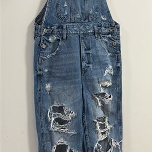 American Eagle Light Blue Denim Overalls